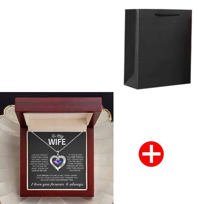 Personalized Heart & Birthstone Necklace