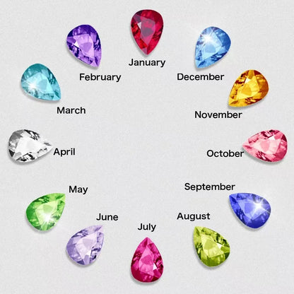 Personalized Heart & Birthstone Necklace