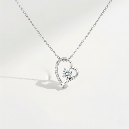 Elegant Heart Pendant Necklace Gift Set for Mom