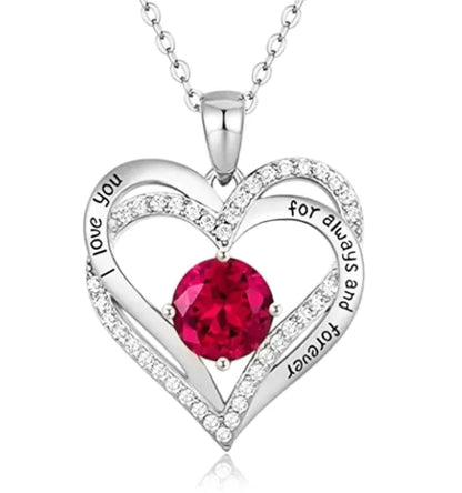 Double Heart Zircon Pendant Necklace – Women's Heart-Shaped Alloy Jewelry